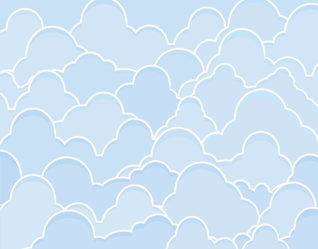 Blue horizontal seamless cloud patter Royalty Free Vector