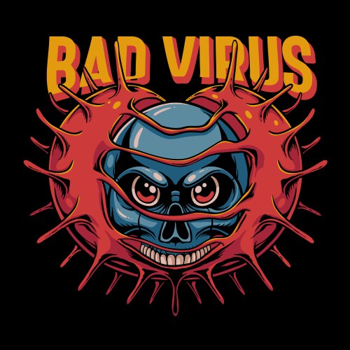 Evil virus Royalty Free Vector Image - VectorStock