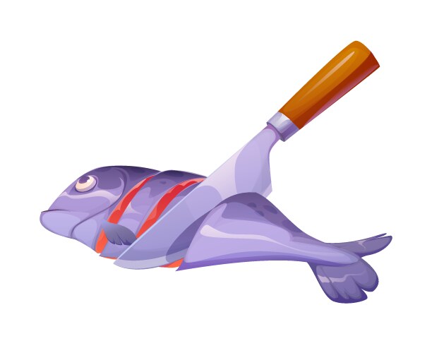 Cook fish Royalty Free Vector Image - VectorStock