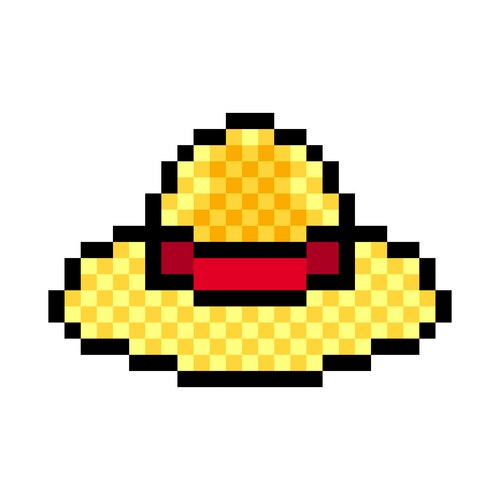 Pixel Art Straw Hat (60399112) – Royalty-Free Vector | VectorStock