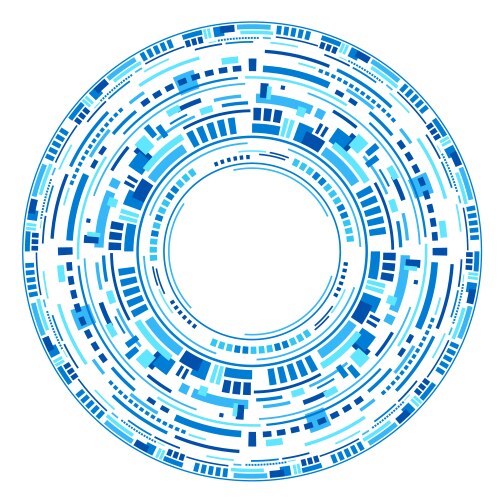 Abstract technology circles Royalty Free Vector Image
