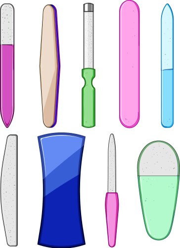 Salon nail file cartoon Royalty Free Vector Image