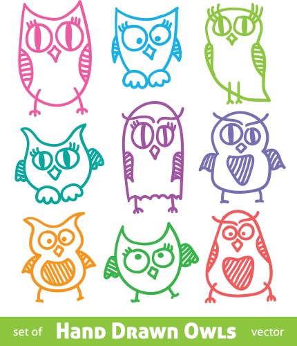 Snowy owls Royalty Free Vector Image - VectorStock