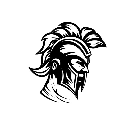 Spartan and gladiator silhouette logo icon designs Vector Image