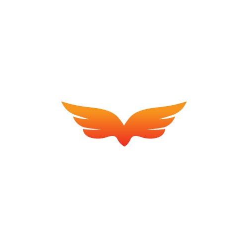 Abstract wing fly logo Royalty Free Vector Image