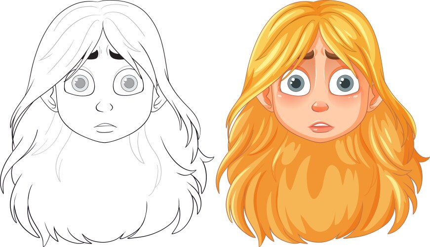 A Cute Girl Character Royalty Free Vector Image