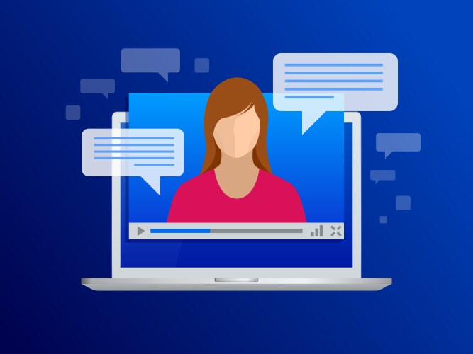 Streaming View Isometric video streaming view lessons Royalty Free Vector