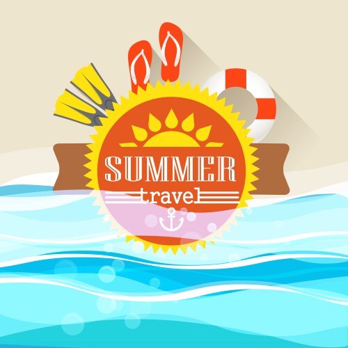 Summer seaside vacation Royalty Free Vector Image