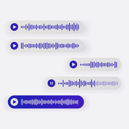 Voice Messaging App UI Concept vector image