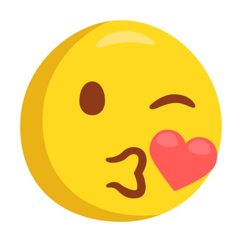 Blowing a kiss emoji icon Vector Image