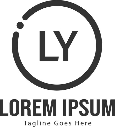 Initial letter ly logo template design – Royalty-Free Vector | VectorStock