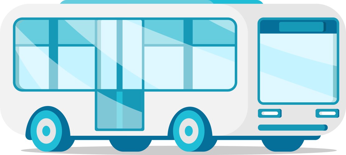 Shuttle bus passenger public commuter vector image