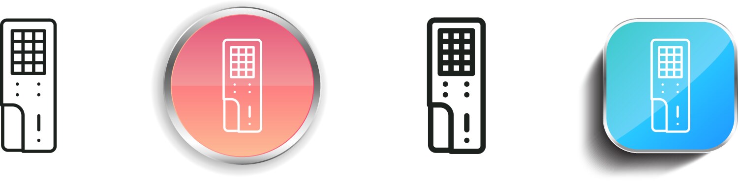 Dictaphone icon thin linear regular and button vector image