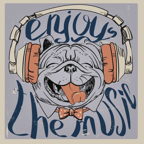 Cute portrait of a dog Vector Image