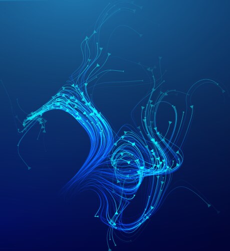 Neural network background with ai data in abstract vector image