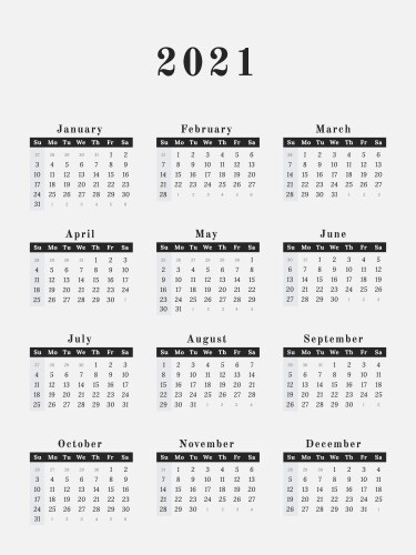 2020 year calendar vertical design Royalty Free Vector Image