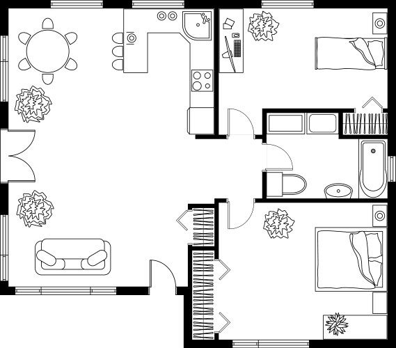 Architectural House Plan Vector Images (over 29,000)