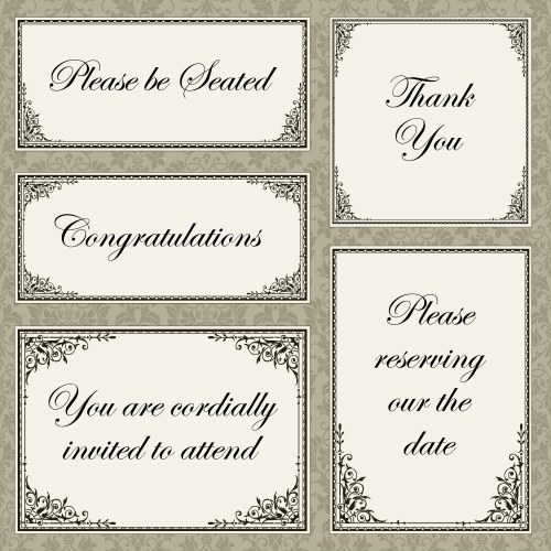 Ornate frame set Royalty Free Vector Image - VectorStock