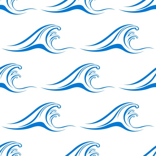 Blue wave baground wallpaper Royalty Free Vector Image