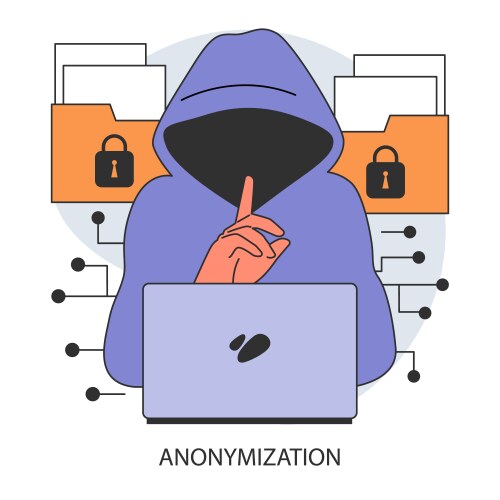 Anonymization anonymous unrecognizable profile vector image