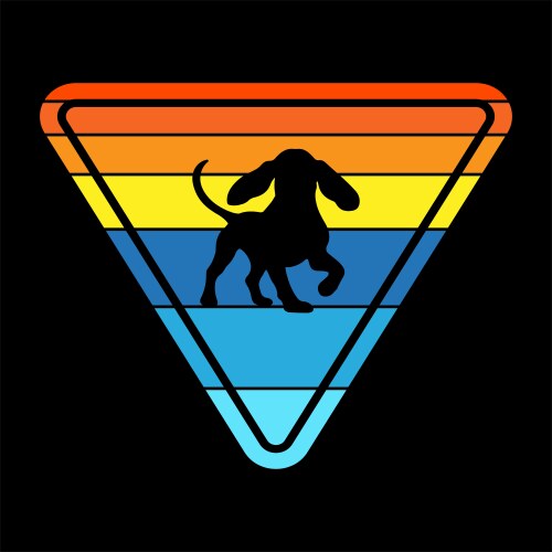 Bloodhound retro Vector Image