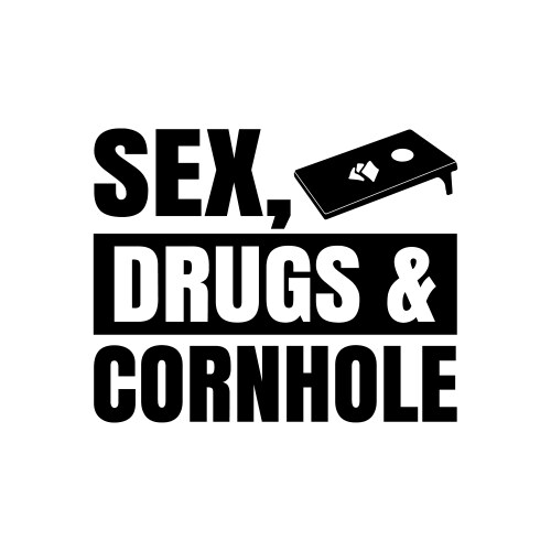 sex drugs cornhole t-shirt vector image