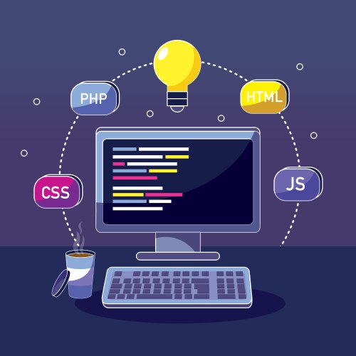 Program coding concept vektorbild