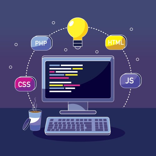 program coding concept vector image