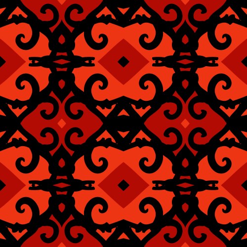 ethnic pattern with stylized kazakh motifs vector image