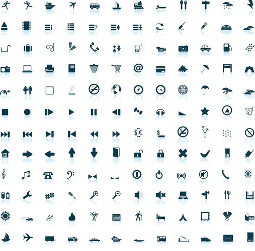 Icon collection Royalty Free Vector Image - VectorStock