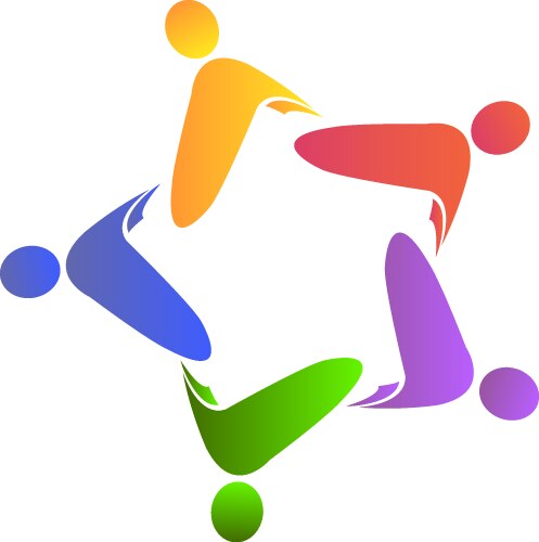 Teamwork logo icon Royalty Free Vector Image - VectorStock
