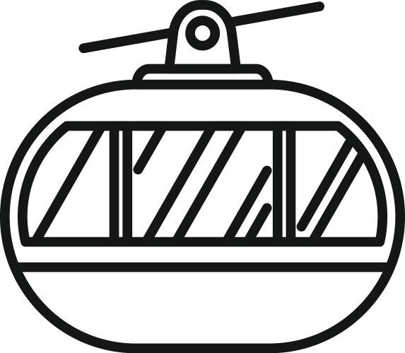 Cable car cabin ascending mountain resort Vector Image