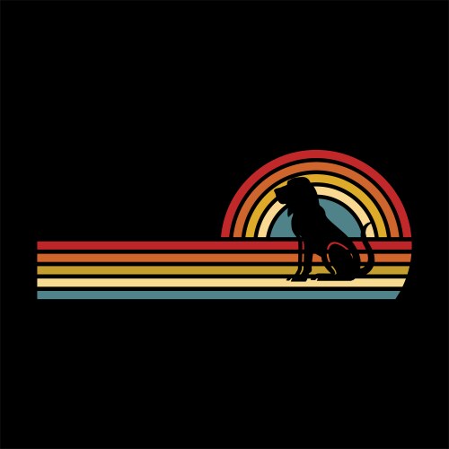 Bloodhound retro Vector Image