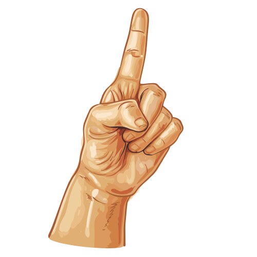 Number 1 Hand Vector Images (over 7,100)