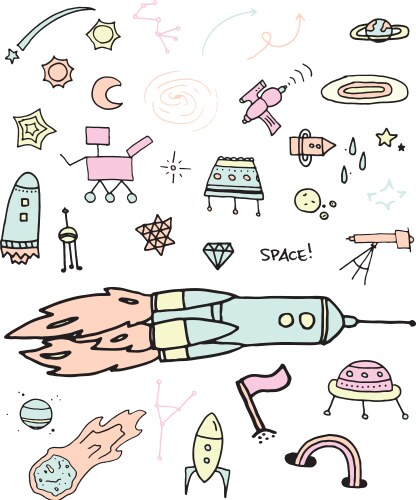 Cool doodles Royalty Free Vector Image - VectorStock