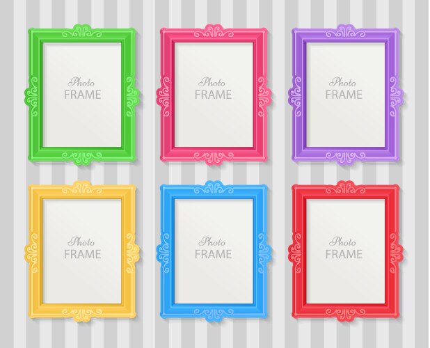 Retro digital frames collections Royalty Free Vector Image