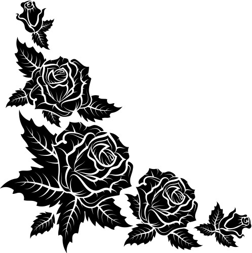 Rose Border With Thorns