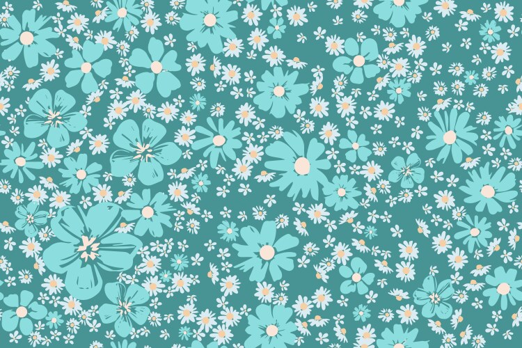 floral fashion print design for dress vector image