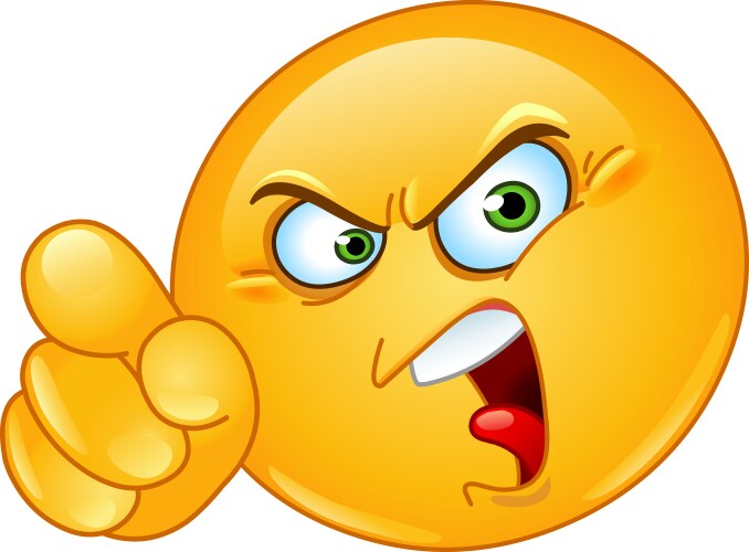 Pointing emoticon Royalty Free Vector Image - VectorStock
