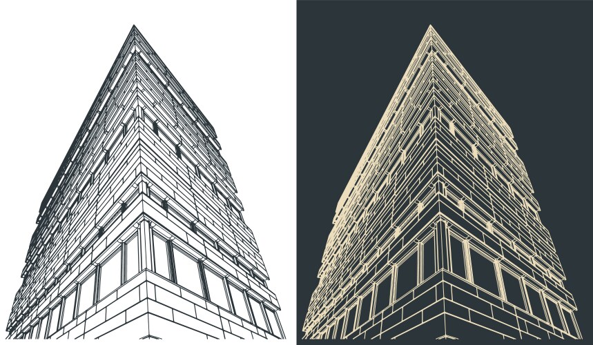 building facade vector