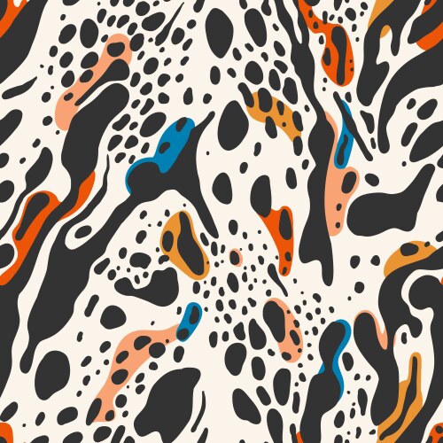 Seamless abstract pattern featuring a zebra Vector Image