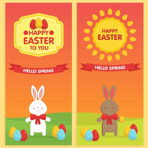Cute easter bunny Royalty Free Vector Image - VectorStock