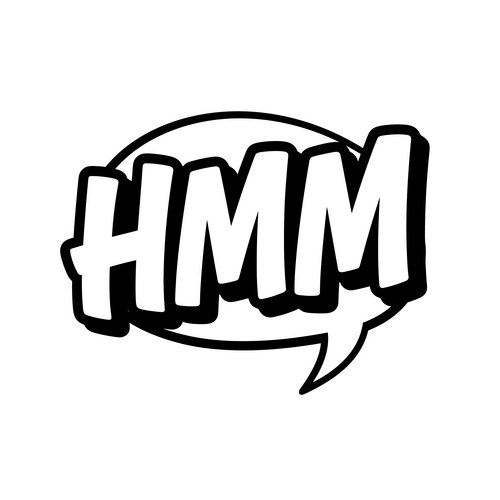 Speech Bubble - Thinking Hmm Vector Image