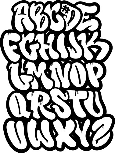 graffiti type vector image