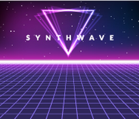 Synthwave Grid Background – Royalty-Free Vector | VectorStock