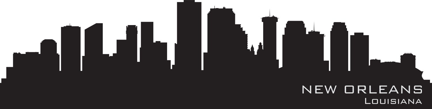 New Orleans Skyline Silhouette Vector Image