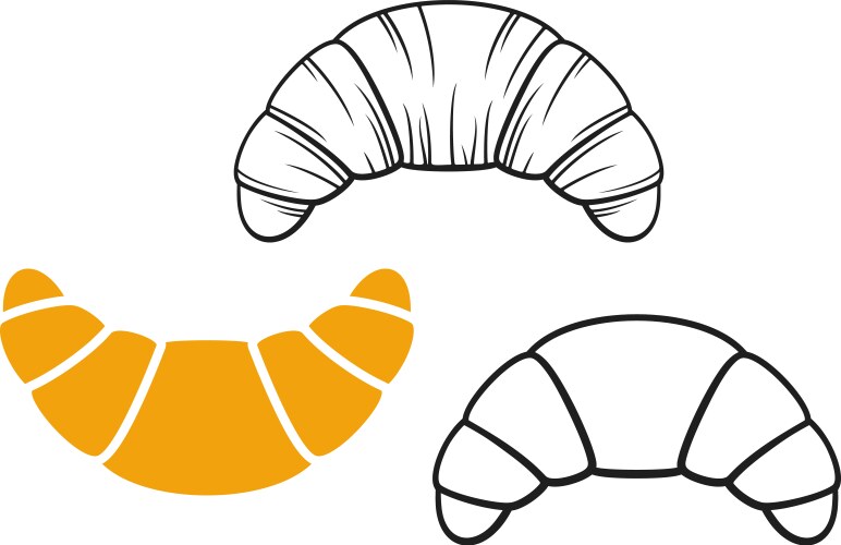 Croissant Royalty Free Vector Image - VectorStock