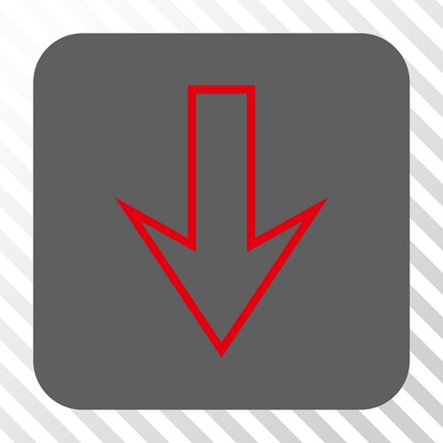 Arrow down rounded square button – Royalty-Free Vector | VectorStock