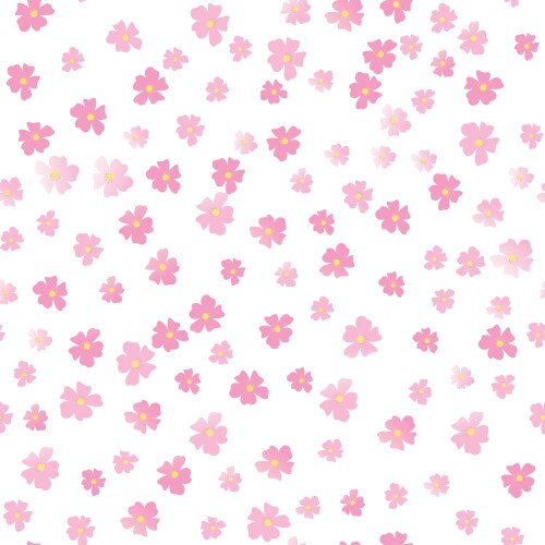Pink Sakura Blossom Seamless Pattern Vector Image