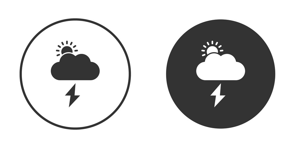 Storm Cloud Lightning Logo Icon – Royalty-Free Vector | VectorStock
